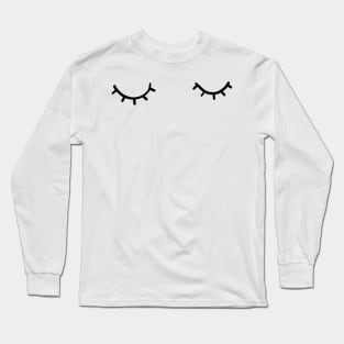 Closed eyes, just eyelashes Long Sleeve T-Shirt